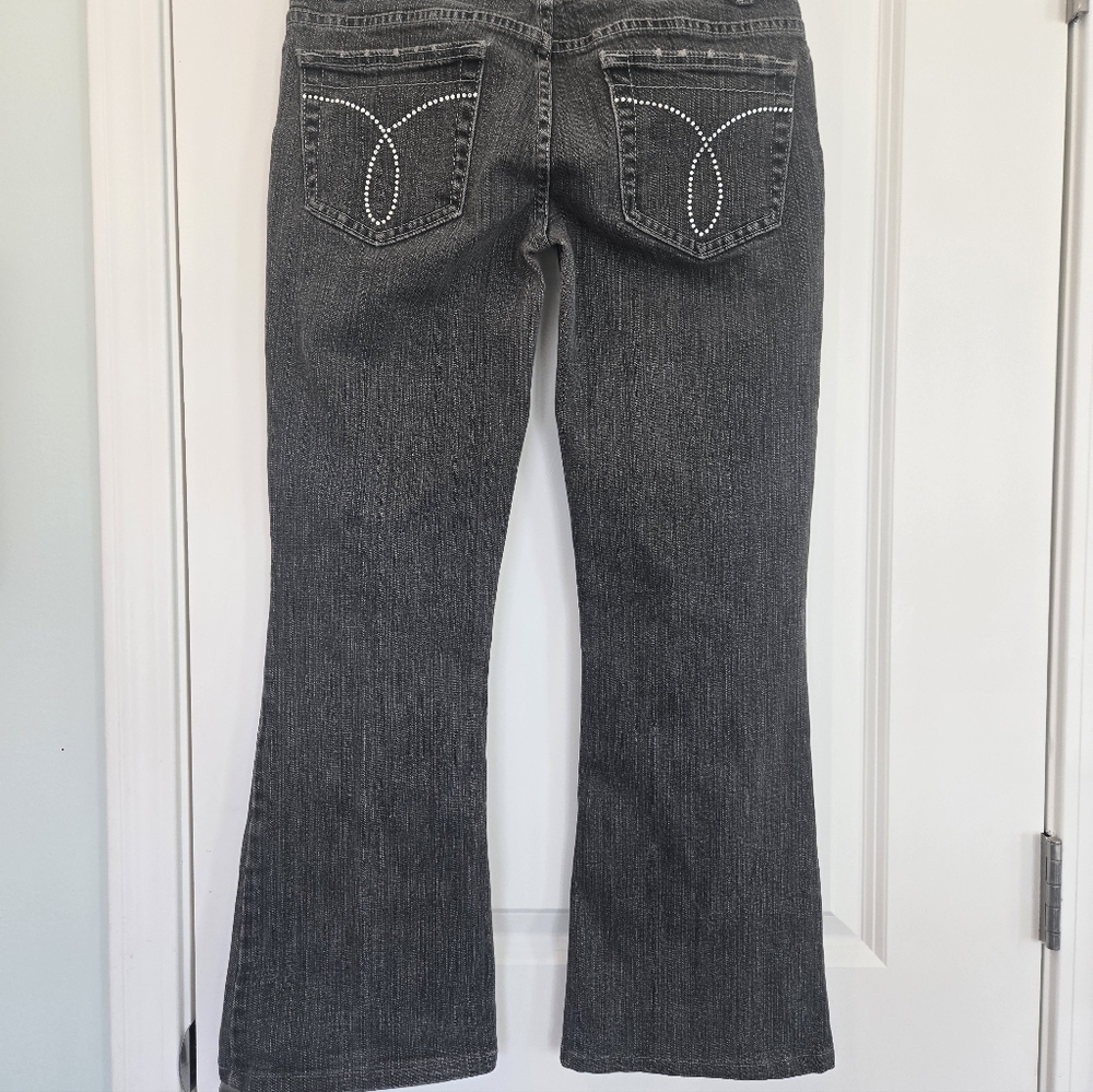 Calvin Klein Black Women's Jeans Sequin Back Size 7 - Picture 4 of 5
